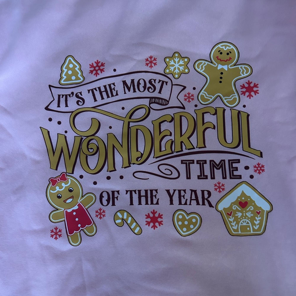 SHEIN Gingerbread “It’s the Most Wonderful Time of the Year” pink pull over